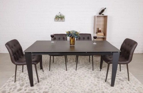 Стол обеденный Nicolas ALTA Керамика коричневый 120 (50) * 80 * 76